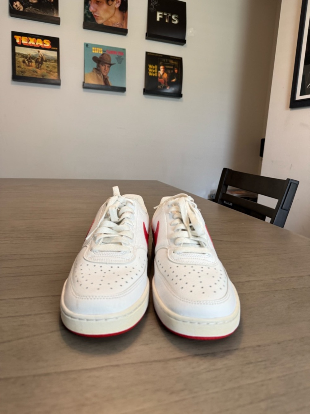 Nike Court Vision Low in the White University Red - Picture 3 of 5